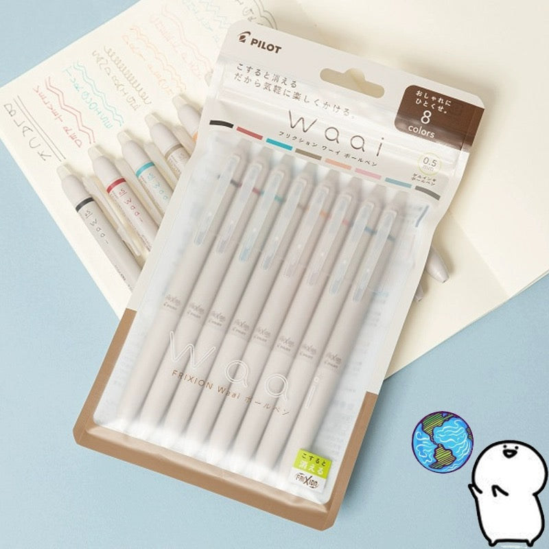 Waai Series Erasable Frixion Ball Knock 8 Color Set